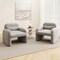 Modern Accent Chair with Waist Pillow and Armrests for Living Room Bedroom